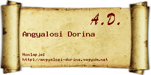 Angyalosi Dorina névjegykártya